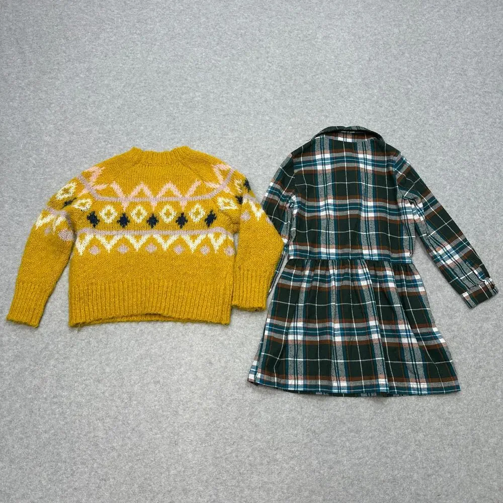 Outerwear Bundle of 4 Girls 4T Frogsuit Dress Sweater Hoodie Fleece Multicolor